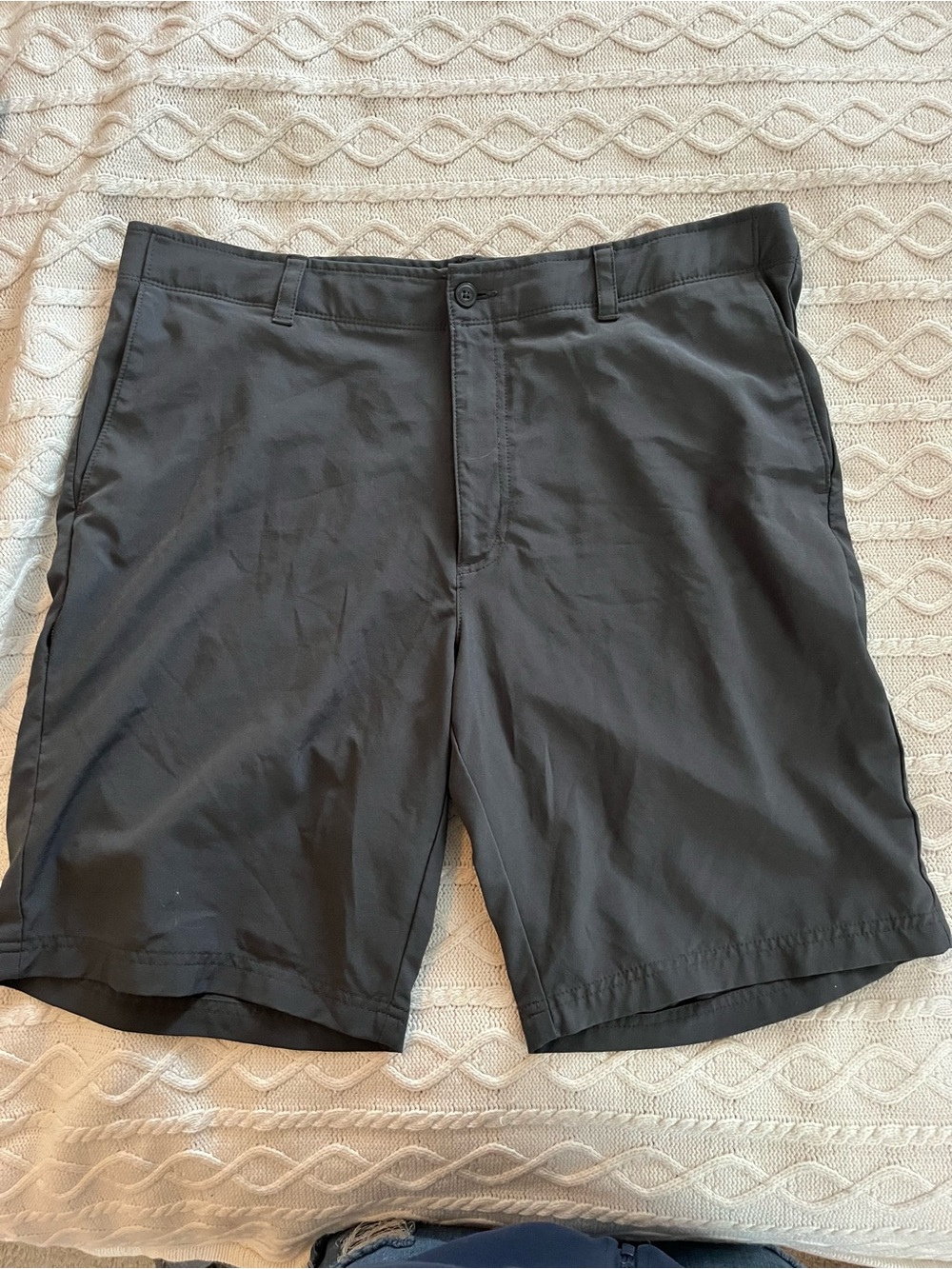 Men’s Grand Slam Comfortable Charcoal Flat Front Lightweight Shorts Waist Size 3